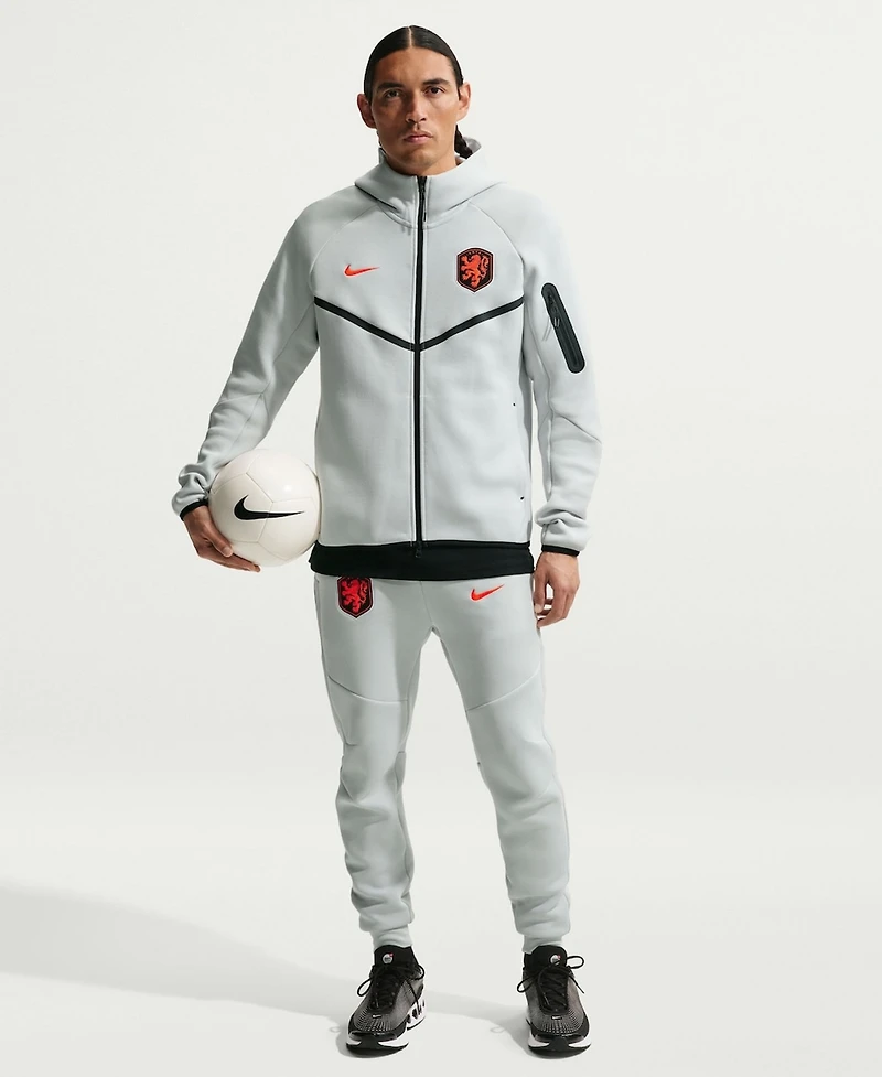 Nike Men's Gray Netherlands National Team 2026 Tech Fleece Windrunner Raglan Full-Zip Hoodie
