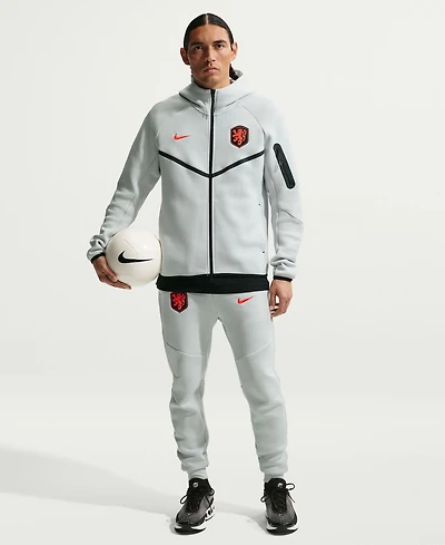 Nike Men's Gray Netherlands National Team 2026 Tech Fleece Windrunner Raglan Full-Zip Hoodie