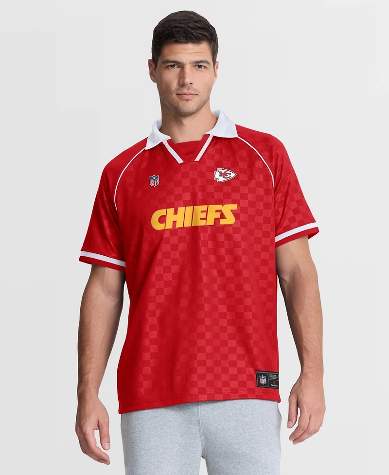 Fanatics Men's Red/White Kansas City Chiefs Homerun Raglan V-Neck Polo Shirt