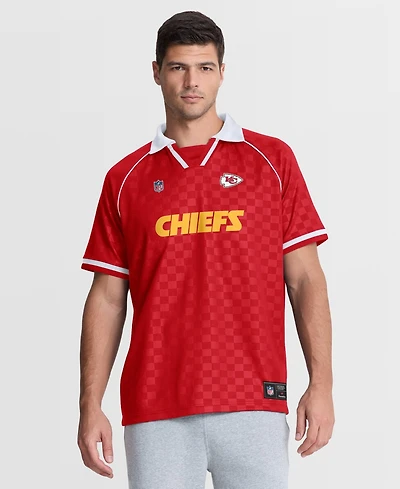 Fanatics Men's Red/White Kansas City Chiefs Homerun Raglan V-Neck Polo Shirt