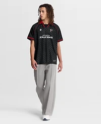 Fanatics Men's Black/Red Atlanta Falcons Homerun Raglan V-Neck Polo Shirt