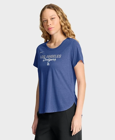 Nike Women's Heather Royal Los Angeles Dodgers Arched Tri-Blend T-Shirt