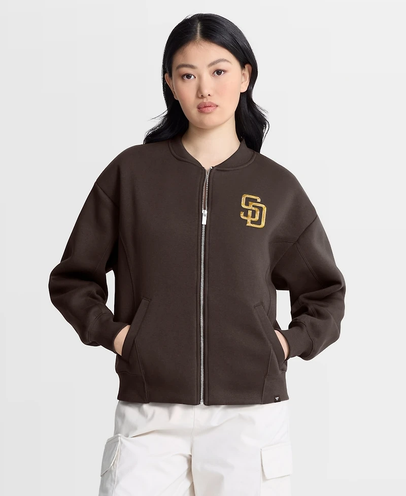 Fanatics Women's Brown San Diego Padres Oversized Rage Against Full-Zip Jacket