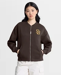 Fanatics Women's Brown San Diego Padres Oversized Rage Against Full-Zip Jacket