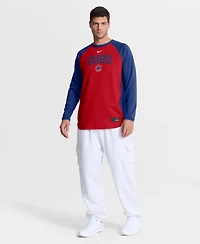 Nike Men's Red Chicago Cubs Authentic Collection Raglan Dri-fit Sweatshirt