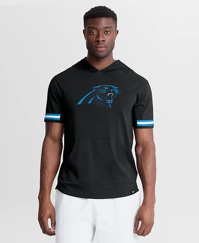 Fanatics Men's Black Carolina Panthers Optimal Play Short Sleeve Hooded T-Shirt