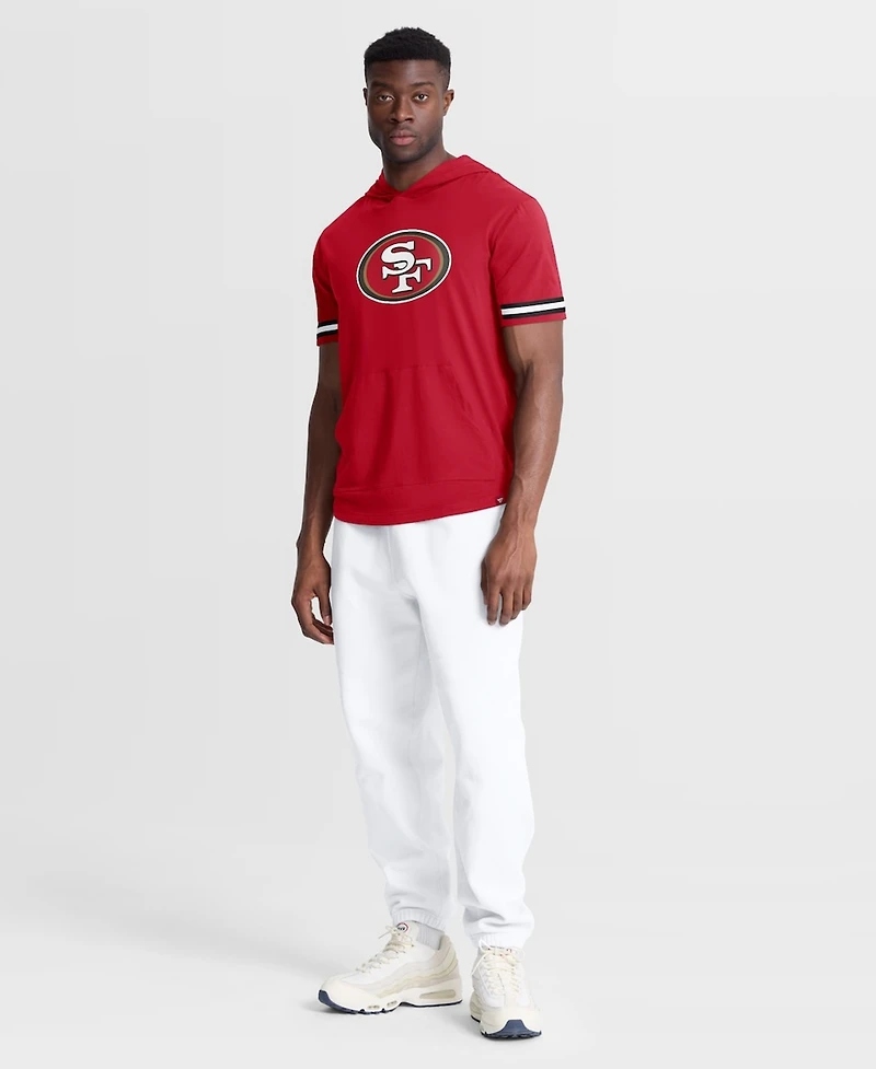 Fanatics Men's Scarlet San Francisco 49ers Optimal Play Short Sleeve Hooded T-Shirt