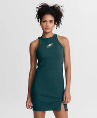 Fanatics Women's Midnight Green Philadelphia Eagles Push Beyond Tri-Blend Ribbed Sleeveless Dress