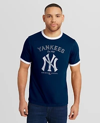 Fanatics Men's Navy New York Yankees Washed Ringer T-Shirt