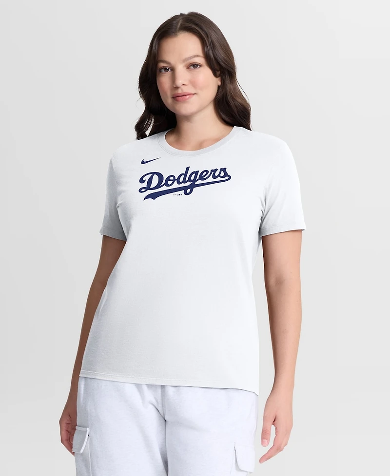 Nike Women's White Los Angeles Dodgers Wordmark T-Shirt
