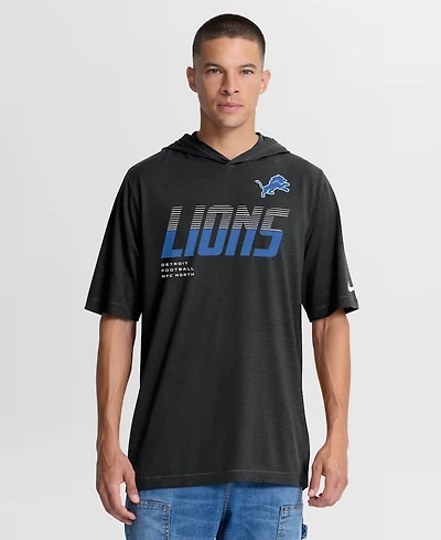 Nike Men's Black Detroit Lions Tri-Blend Hooded T-Shirt