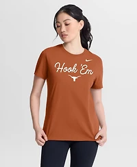 Nike Women's Orange Texas Longhorns Script Mantra Logo T-Shirt