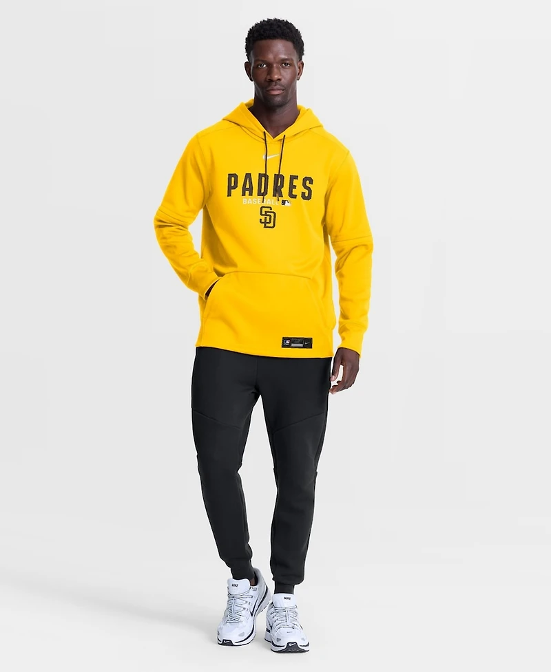 Nike Men's Gold San Diego Padres Authentic Collection Therma-fit Hoodie