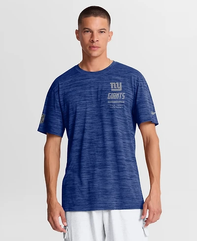 Nike Men's Royal New York Giants Sideline Double Covered Dri-fit Velocity T-Shirt
