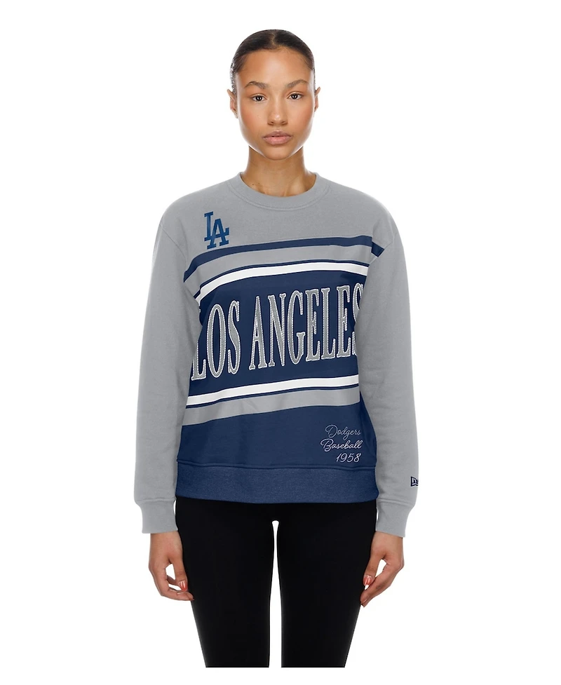 New Era Women's Navy/Gray Los Angeles Dodgers Gameday Fleece Sweatshirt