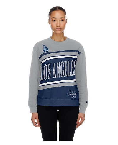 New Era Women's Navy/Gray Los Angeles Dodgers Gameday Fleece Sweatshirt