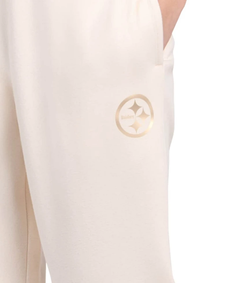 Starter Women's Cream Pittsburgh Steelers Pastel High Waisted Travel Fleece Pants