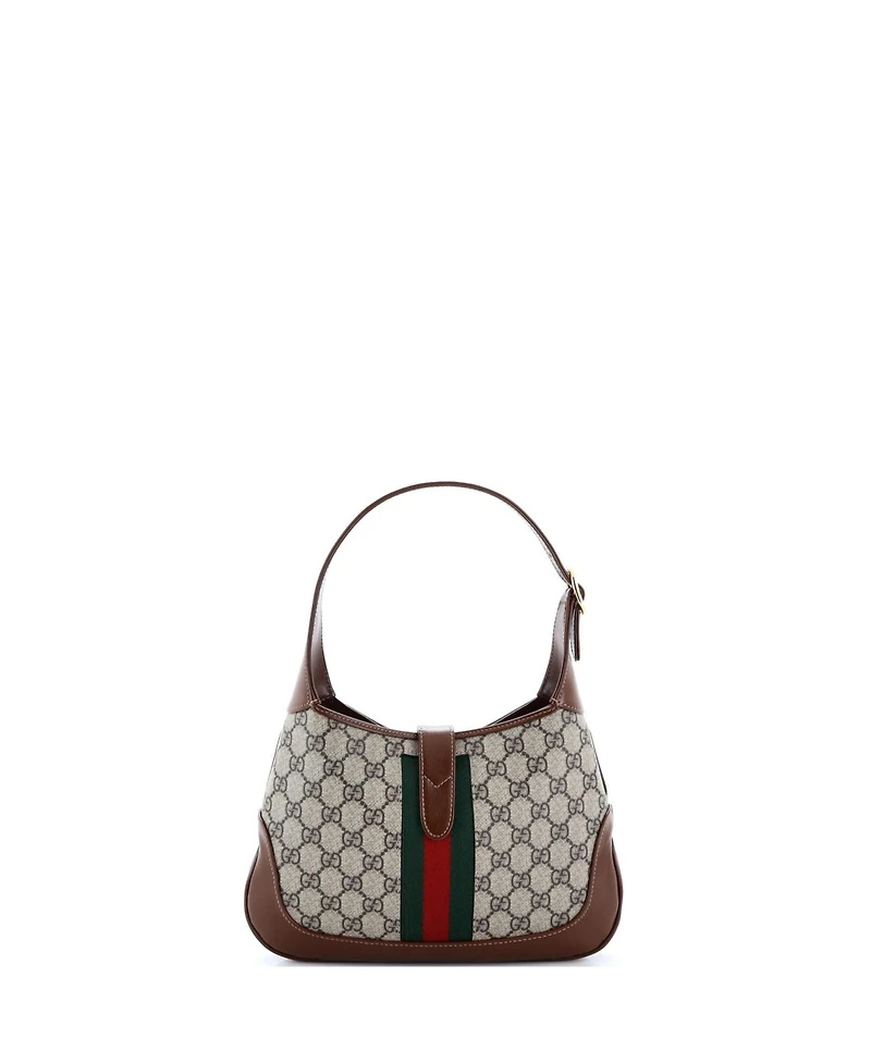 Pre-Owned Gucci Small Jackie 1961 Hobo Gg Coated Canvas