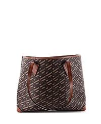 Pre-Owned Versace Medium Shopping Tote (Outlet) Printed La Greca Signature Coated Canvas