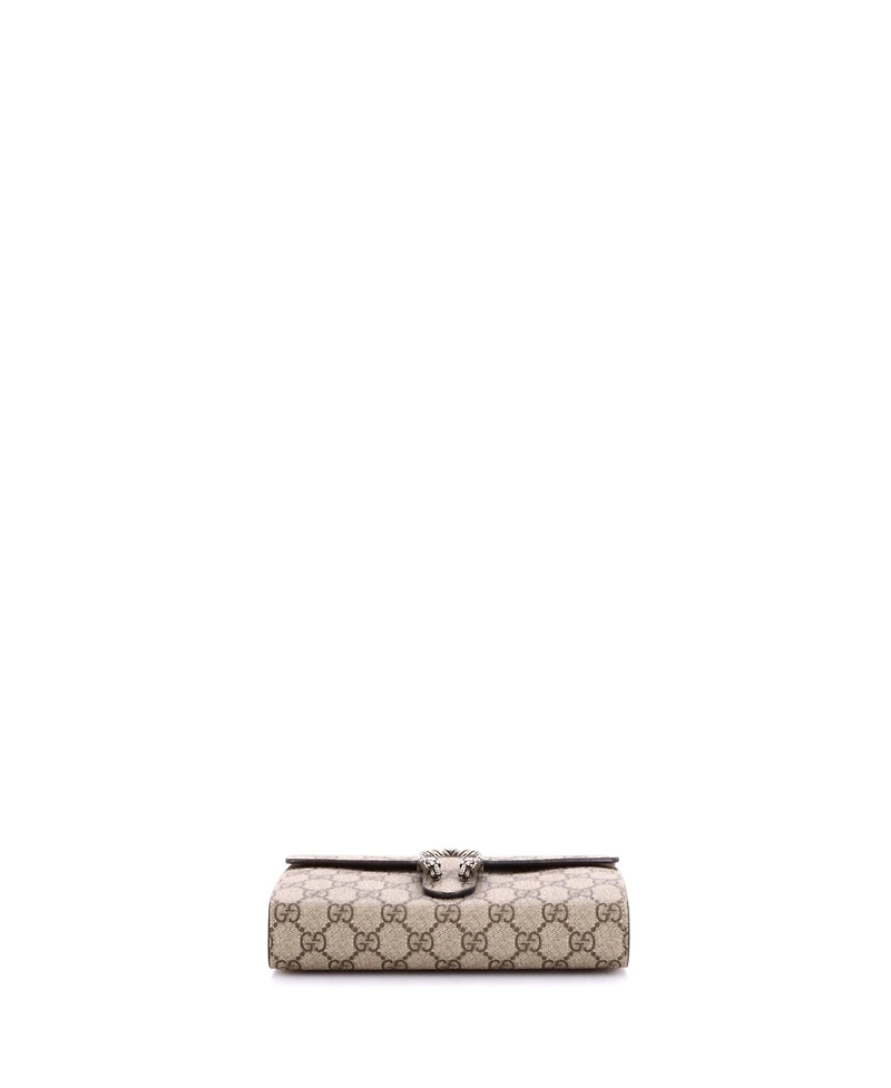 Pre-Owned Gucci Small Dionysus Chain Wallet Gg Coated Canvas