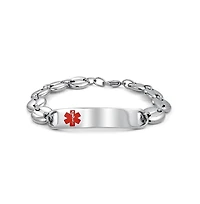 Bling Jewelry Medical Identification Blank Medical Id Puff Mariner Link Bracelet Stainless Steel 7 Inch