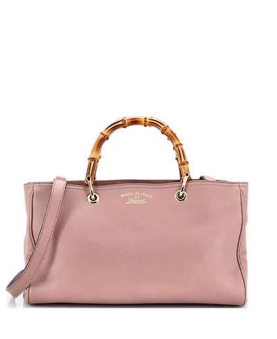 Pre-Owned Gucci Medium Bamboo Shopper Tote Leather