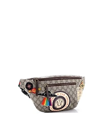 Pre-Owned Gucci Courrier Zip Belt Bag Gg Coated Canvas with Applique