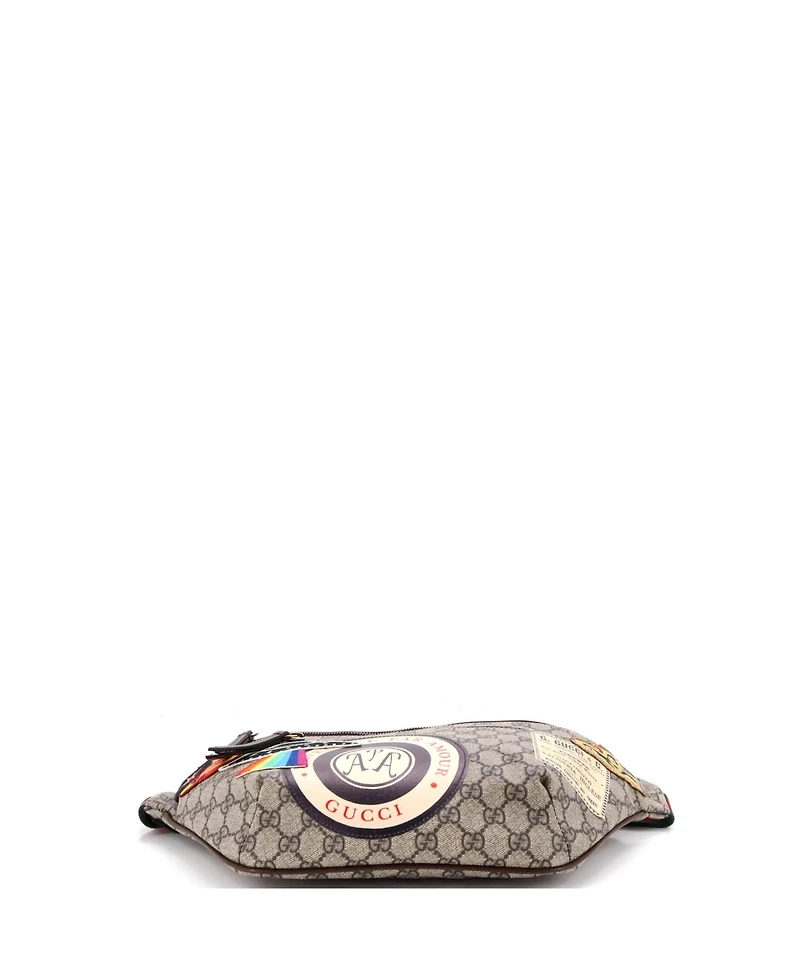 Pre-Owned Gucci Courrier Zip Belt Bag Gg Coated Canvas with Applique