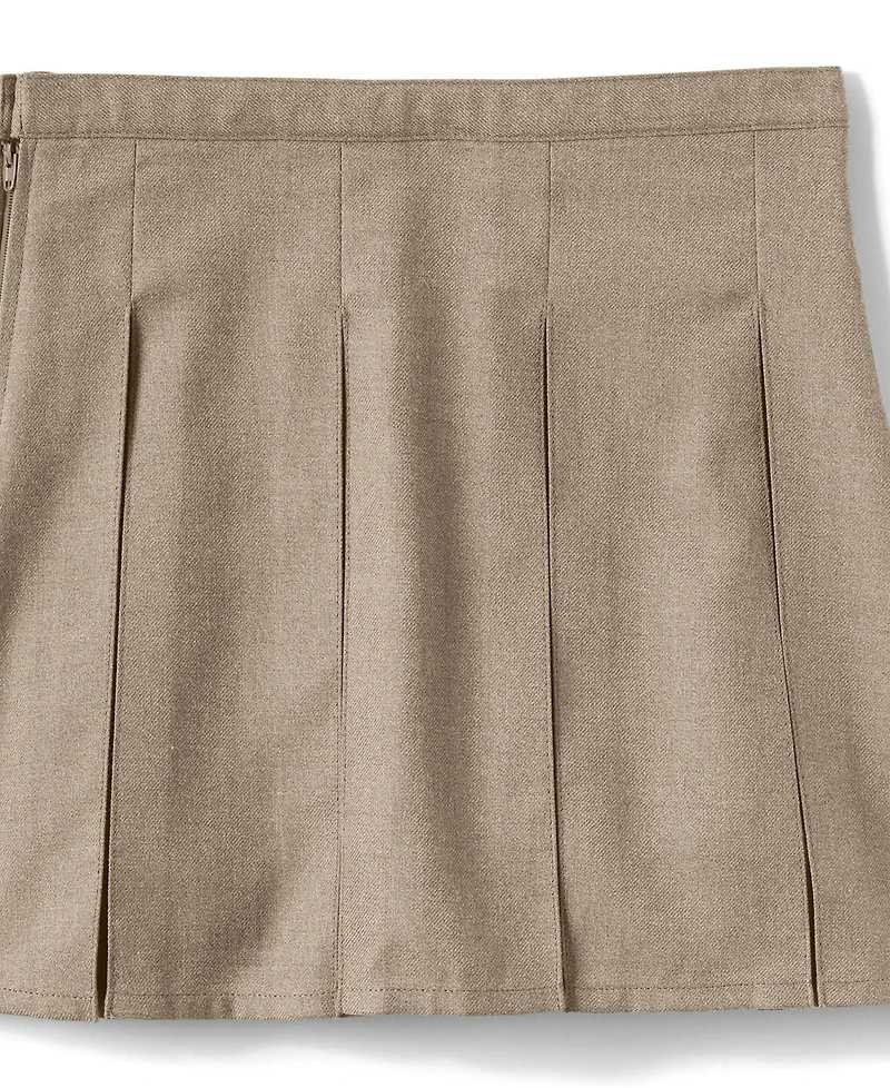 Lands' End Big Girls Top of Knee Box Pleat Skirt