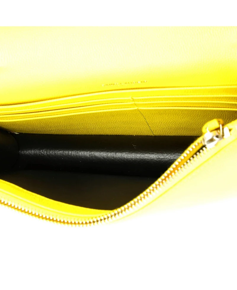 Pre-Owned Saint Laurent Classic Monogram Tassel Chain Wallet Leather
