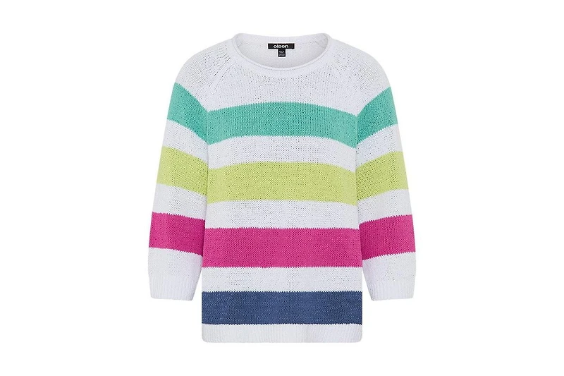 Olsen Women's Stripe Tape Yarn Sweater
