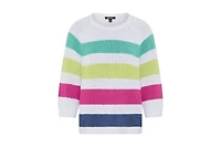Olsen Women's Stripe Tape Yarn Sweater