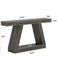 Slickblue Farmhouse Console Sofa Table with Storage for Living Room and Entryway Organization