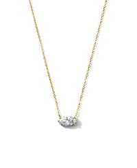 Joey Baby Oval Crystal Choker Necklace in Gold-Tone Stainless Steel