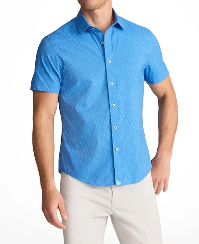 UNTUCKit Men's Regular Fit Performance Short-Sleeve Livingston Shirt