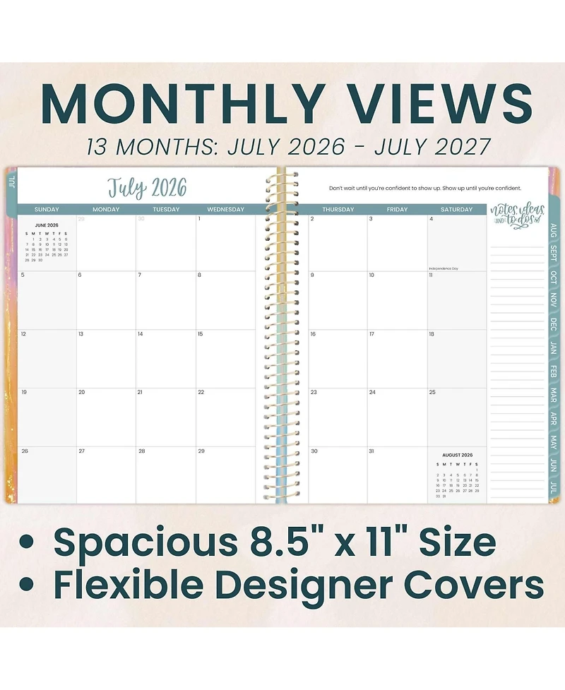 Gnuadz Academic Pocket Planner - 13 Month Weekly Monthly Agenda