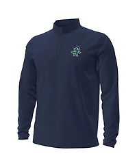 Under Armour Men's Navy Notre Dame Fighting Irish Golf Leprechaun Motion Quarter-Zip Pullover Hoodie