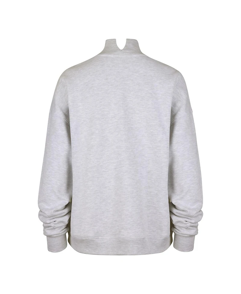 '47 Brand Women's Gray New York Giants Subtle Muse Mock Neck Sweatshirt