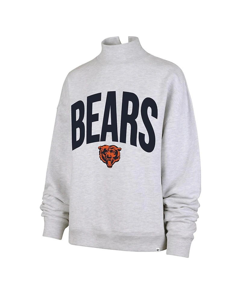 '47 Brand Women's Gray Chicago Bears Subtle Muse Mock Neck Sweatshirt