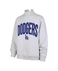 '47 Brand Women's Heather Gray Los Angeles Dodgers Subtle Muse Mock Neck Sweatshirt