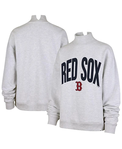 '47 Brand Women's Heather Gray Boston Red Sox Subtle Muse Mock Neck Sweatshirt