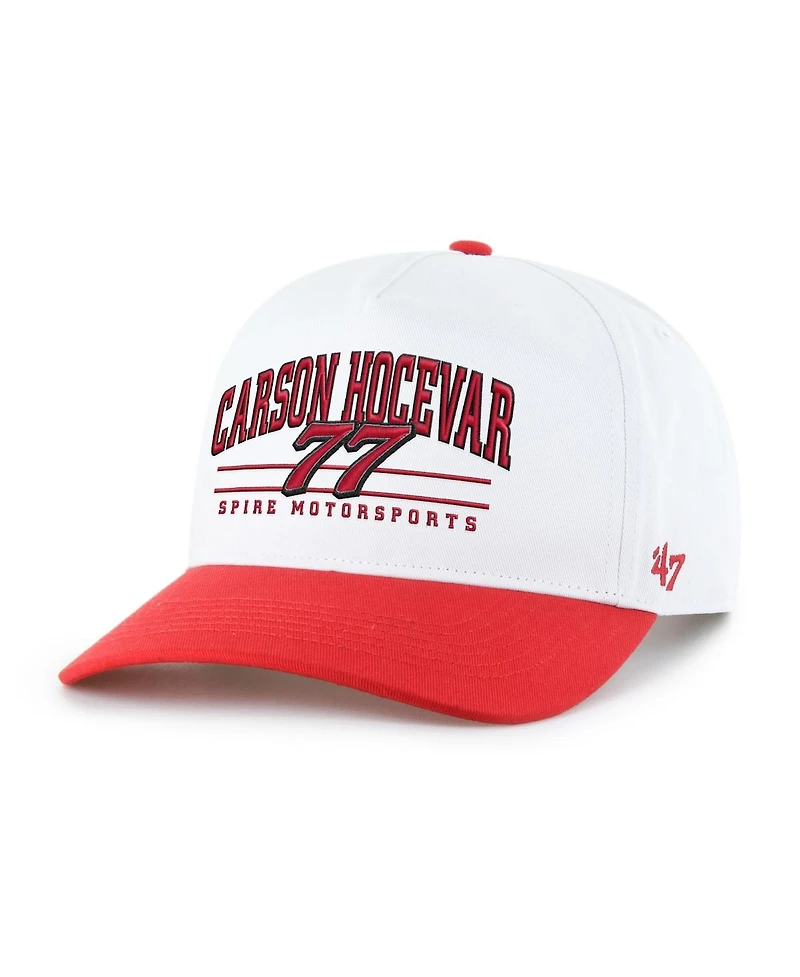 '47 Brand Men's White/Red Carson Hocevar Roscoe Hitch Adjustable Hat