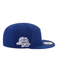 New Era Men's Royal Los Angeles Dodgers Blue Heaven On Earth Script Patch 59FIFTY Fitted Hat
