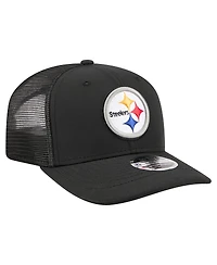 New Era Men's Black Pittsburgh Steelers 9SEVENTY Trucker Adjustable Hat