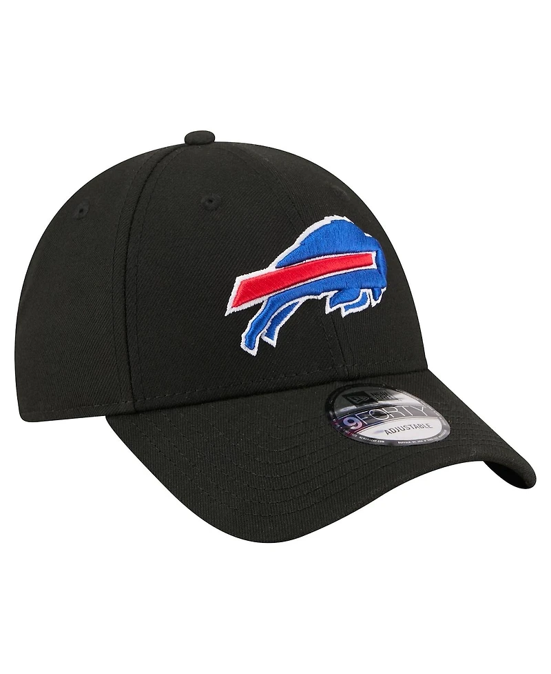 New Era Men's Black Buffalo Bills Core Team 9FORTY Adjustable Hat