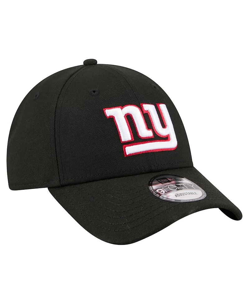 New Era Men's Black New York Giants Core Team 9FORTY Adjustable Hat
