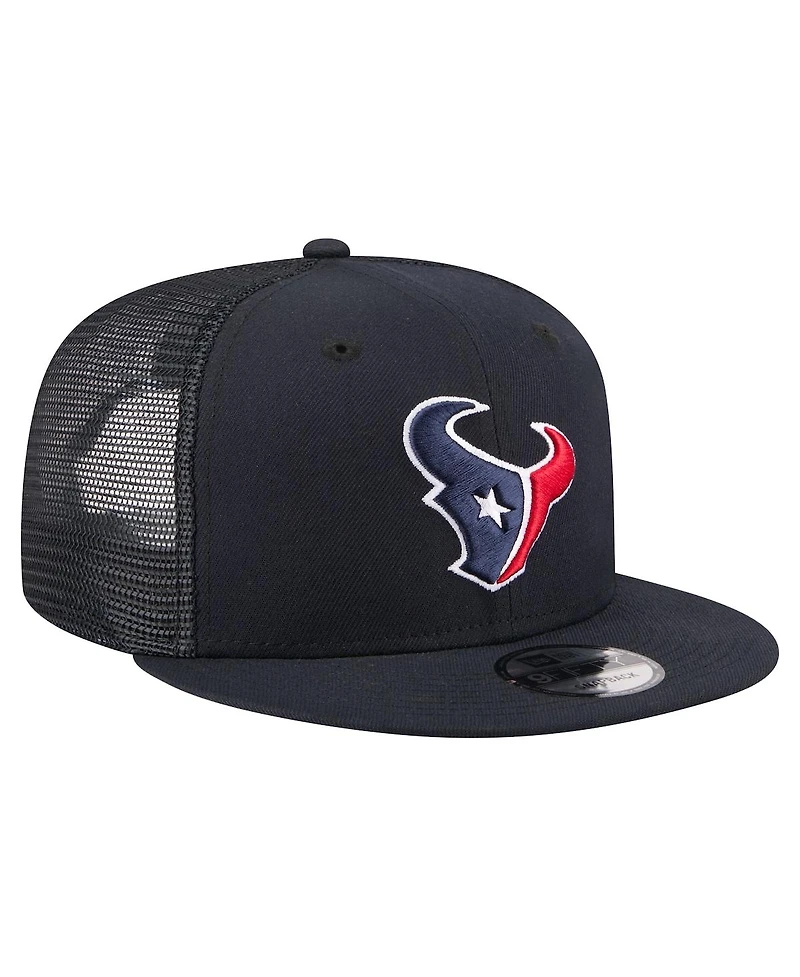 New Era Men's Navy Houston Texans Core Team 9FIFTY Trucker Snapback Hat