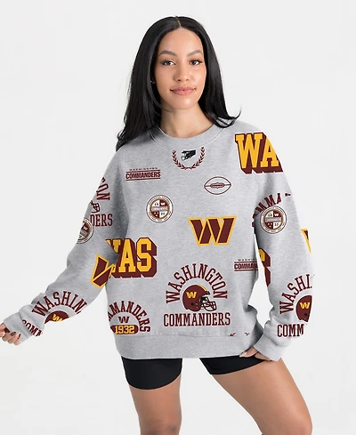 Gameday Couture Women's Heather Gray Washington Commanders Always On Repeat Fleece Sweatshirt