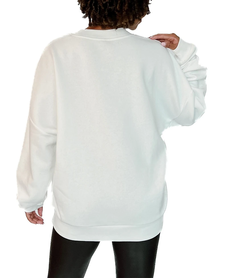 Gameday Couture Women's White Kentucky Wildcats Stars Premium Fleece Drop Pullover Sweatshirt