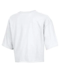 Champion Women's White Chicago Bears Boyfriend Cropped T-Shirt
